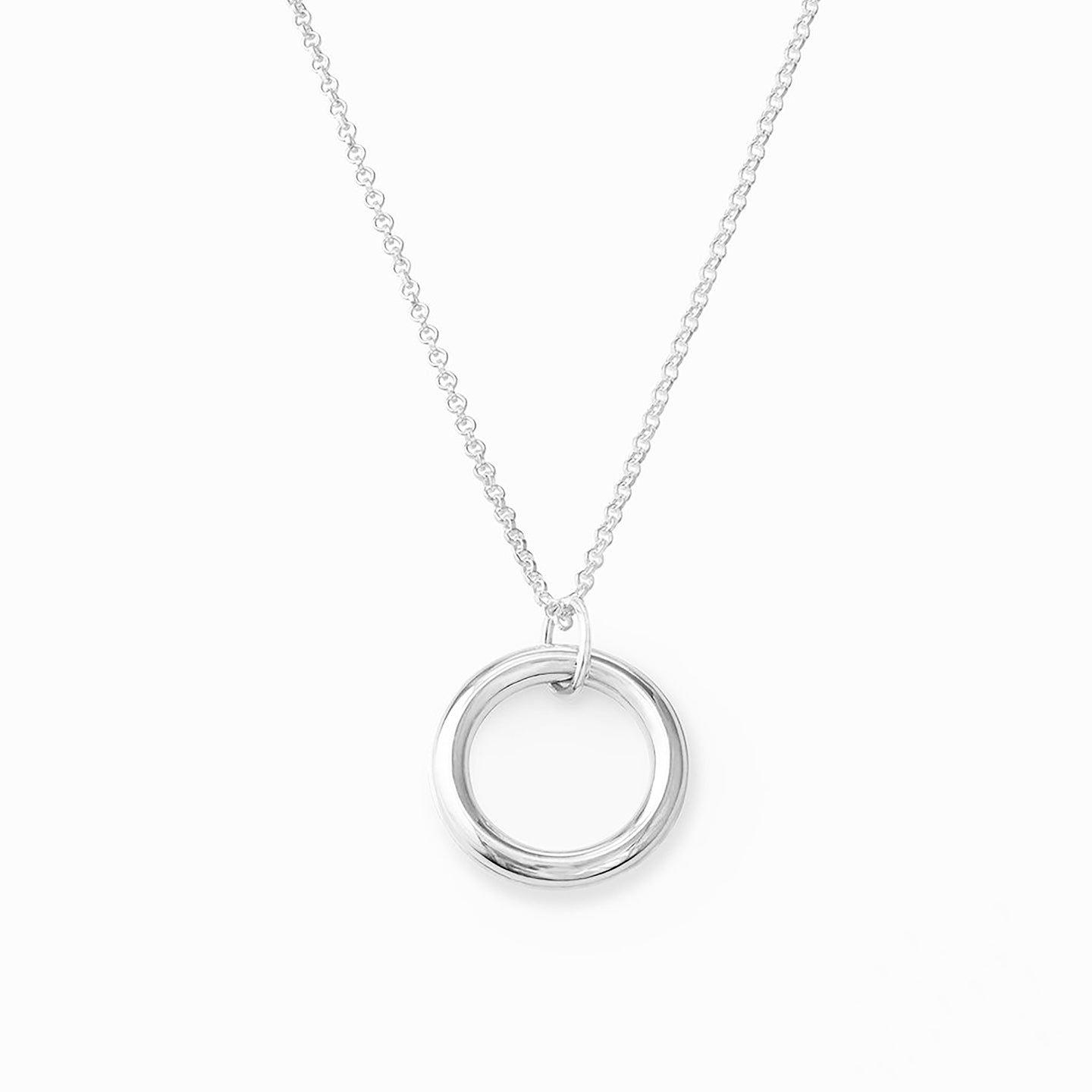 Double Bubble Necklace - Circle Necklace, For Her Jewelry - Baza Boutique