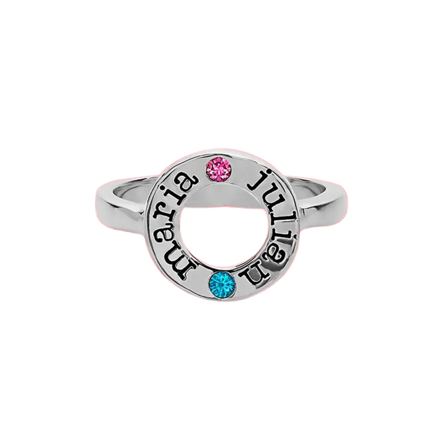 Couple birthstone ring, Dainty 3 Birthstone Ring • Custom Birthstone Jewelry • Mothers Ring • Minimalist Ring • Family Ring • Personalized Gift For Mom - Baza Boutique