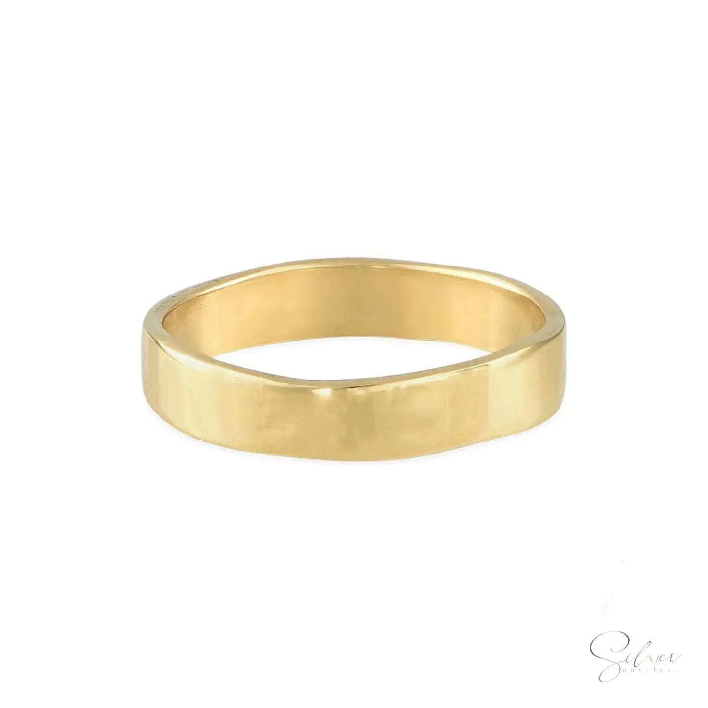 Flat Band Ring,Personalized .925 Sterling Silver Flat Band Ring,Wedding Flat Band Ring - Baza Boutique