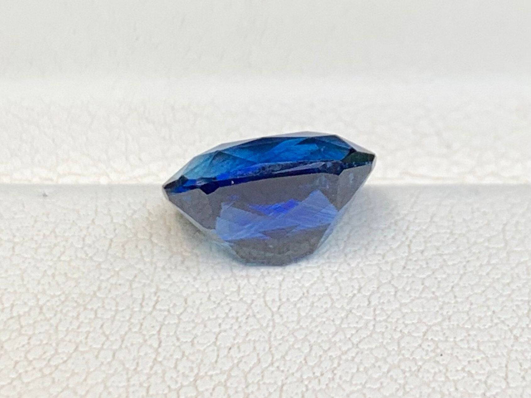 Exceptional Blue sapphire 4.41 Cts, Natural Blue Sapphire, Blue sapphire for Engagement ring, Ceylon Blue Sapphire, Gift for her - Baza Boutique 