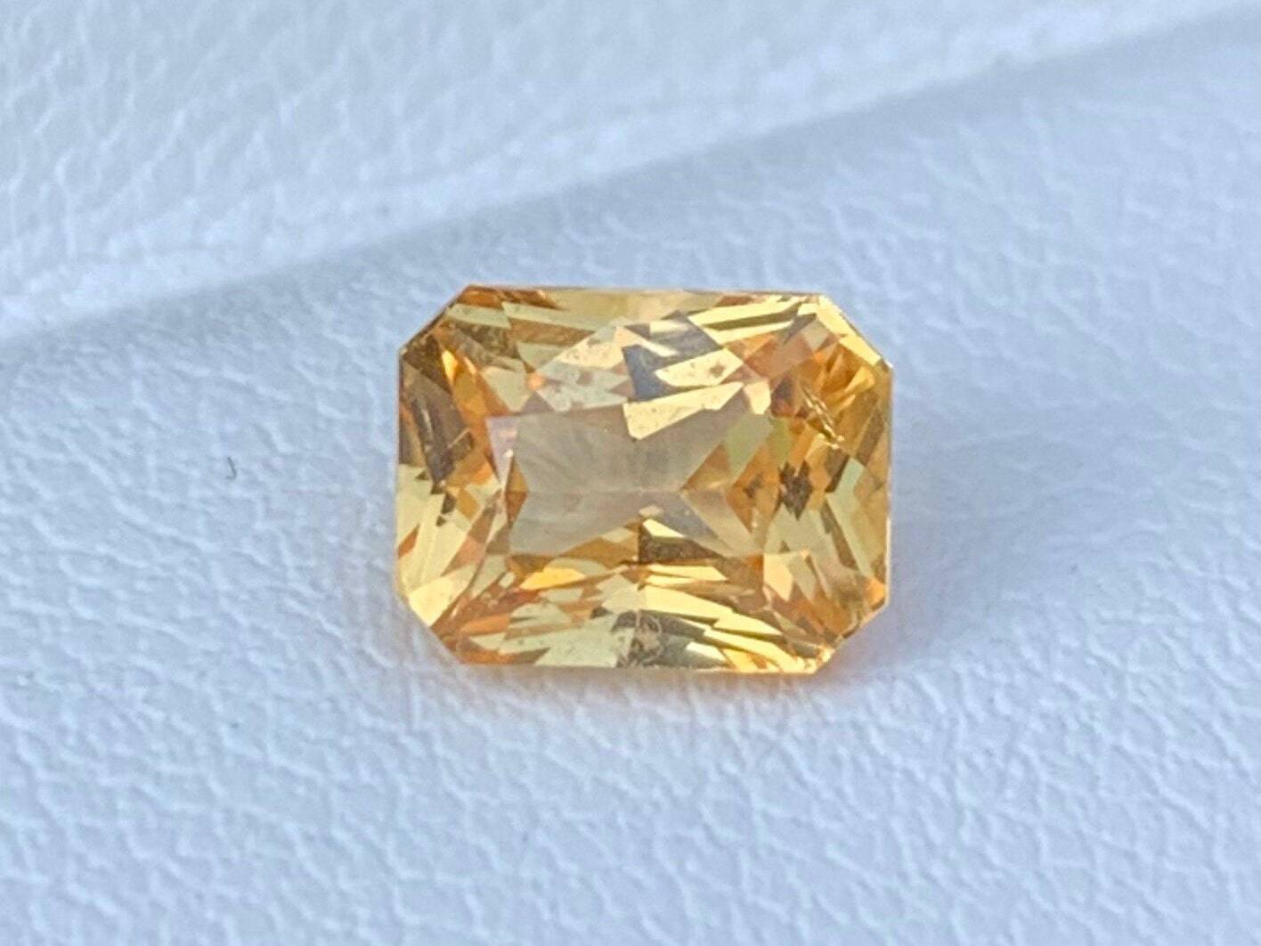 Unheated Golden Yellow Sapphire 1.51 Cts, Natural Ceylon Sapphire, Unheated  Sapphire for jewelry making, Vedic Yellow Ring Sapphire Ring - Baza Boutique 