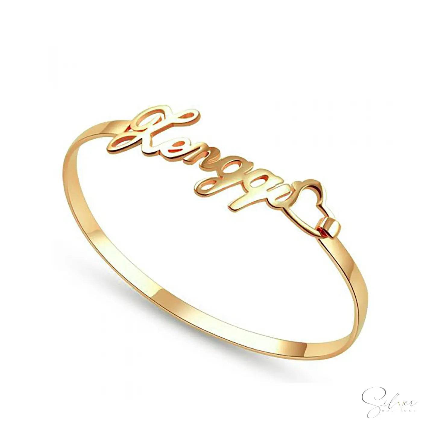 Personalized Name Bangle - Custom Stylish Accessory - Baza Boutique 