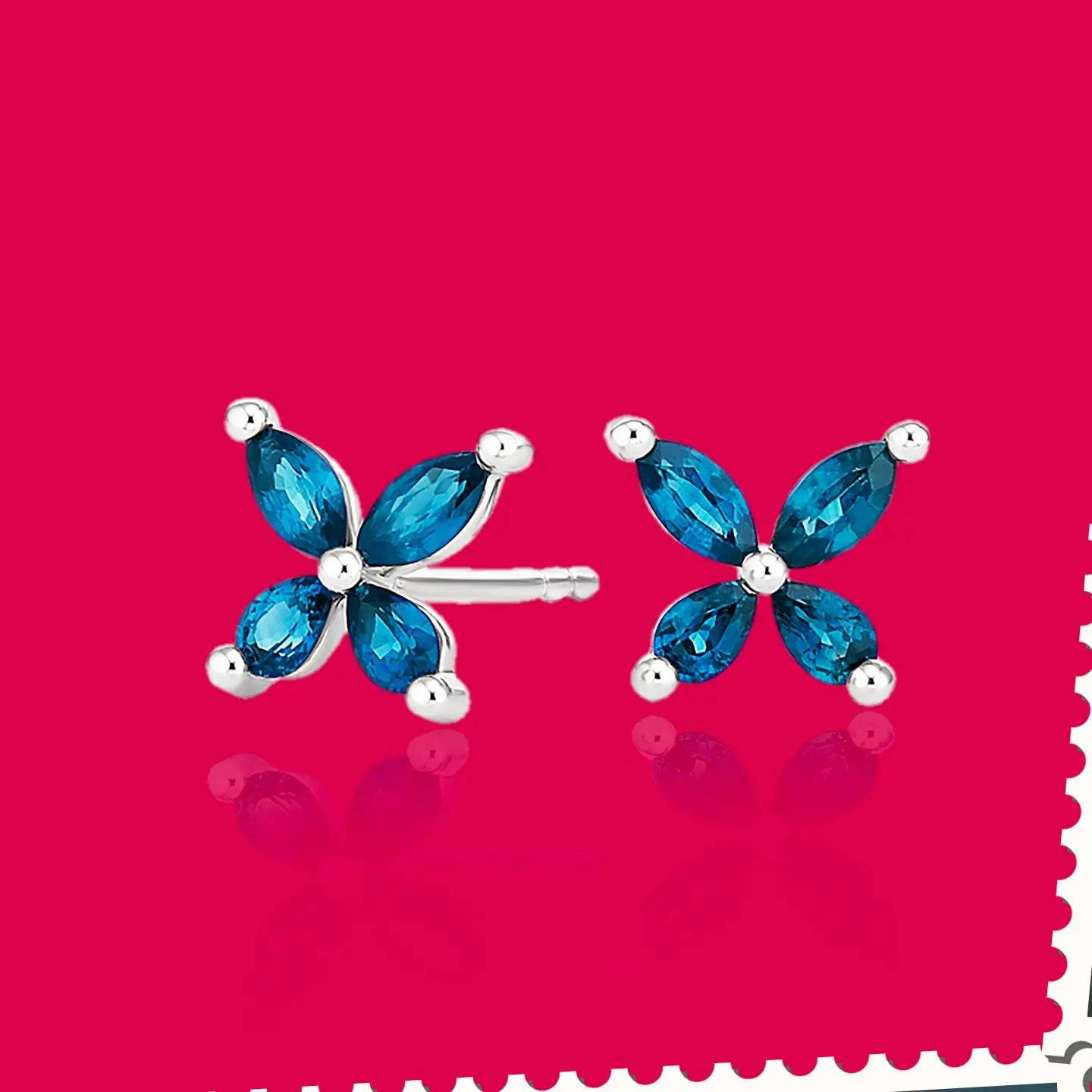 Mal Mal Earring - Sterling Silver Flower Stud Earrings for Kids - Baza Boutique 