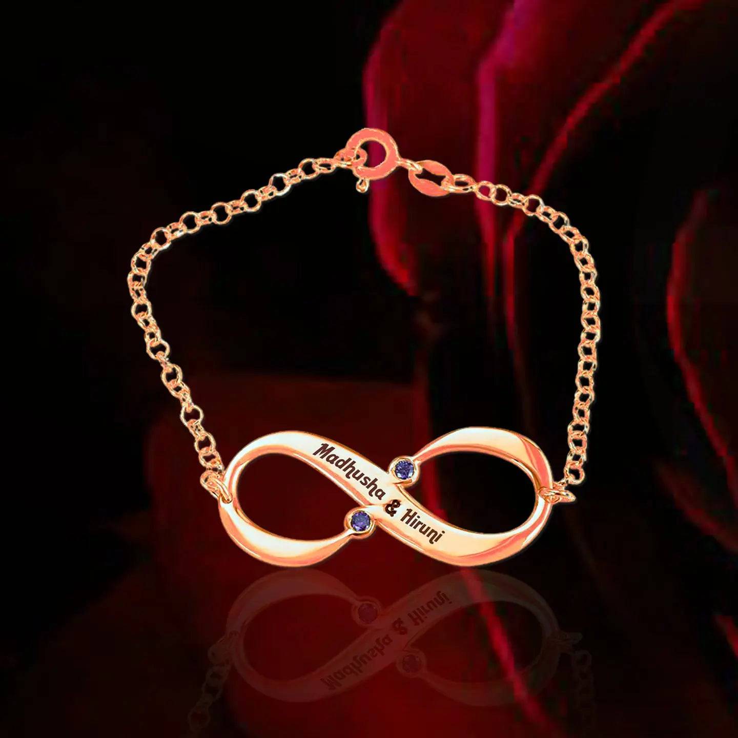 Infinity Love Bracelet - Personalized Jewelry for Her - Baza Boutique 