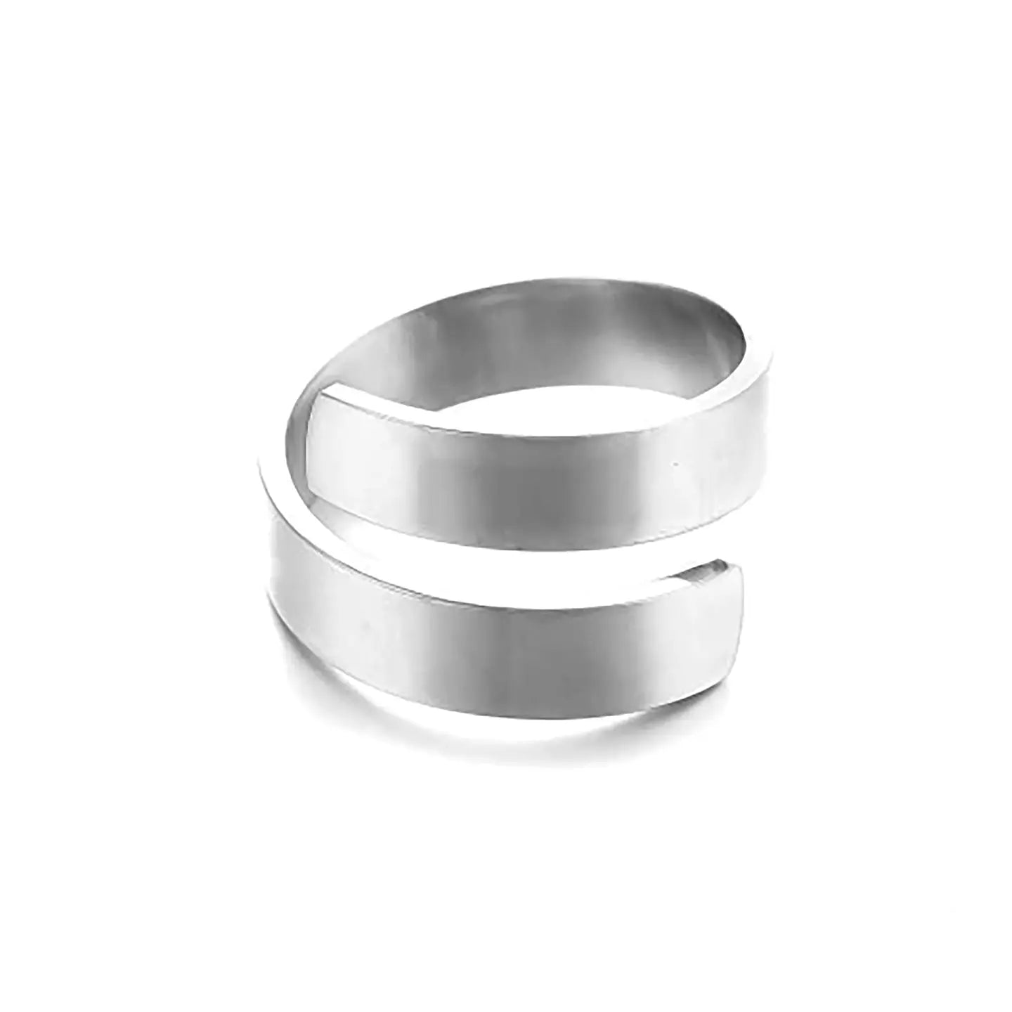 Spiral Couple Ring - Personalized Custom Wrap Initials Ring - Baza Boutique 