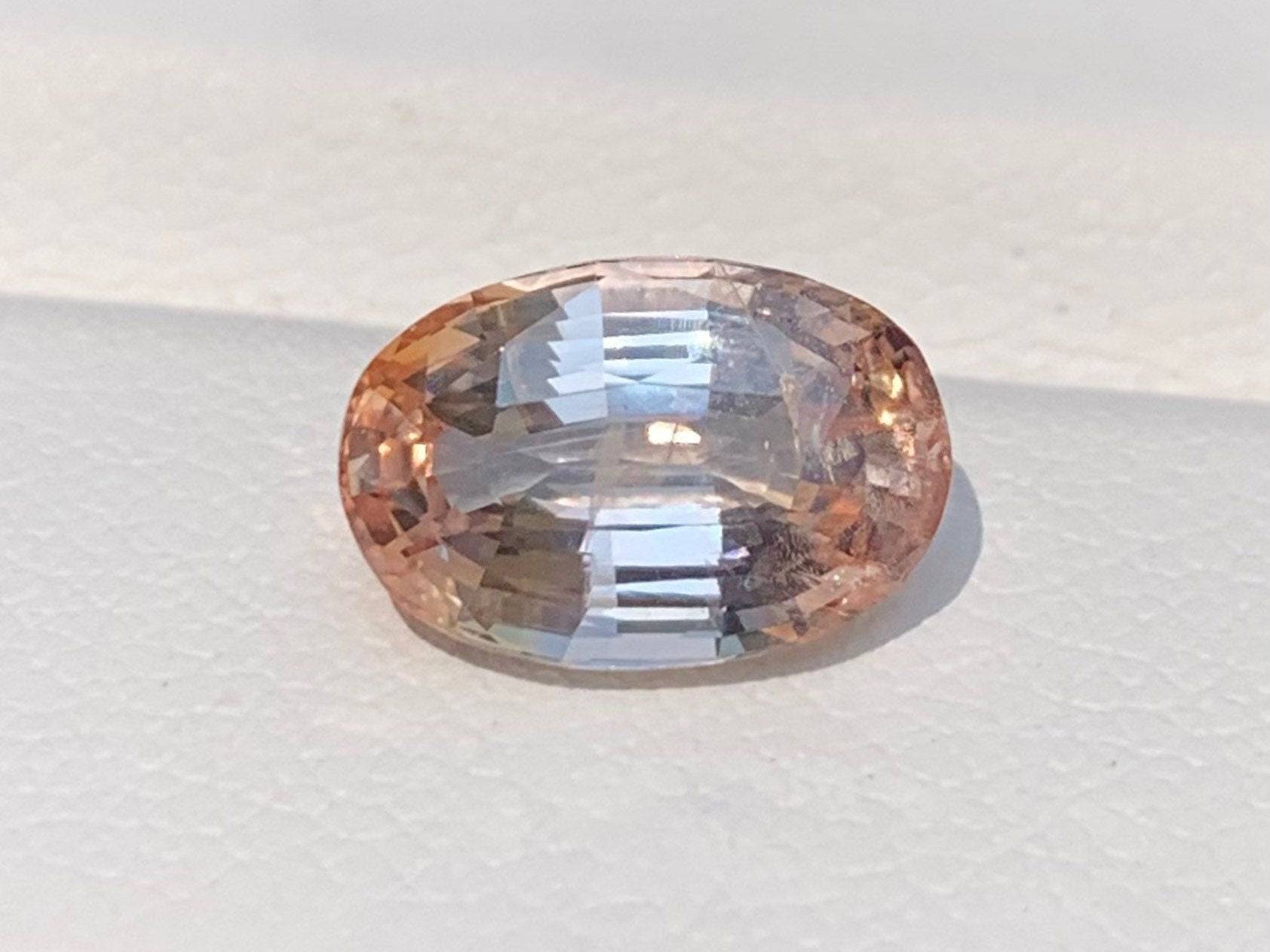 Unheated Padparadscha Sapphire 4.11 Cts, King Sapphire, Natural Orangish pink sapphire, sapphire for engagement ring, Ceylon Sapphire Gift - CeylonFineGemsCo